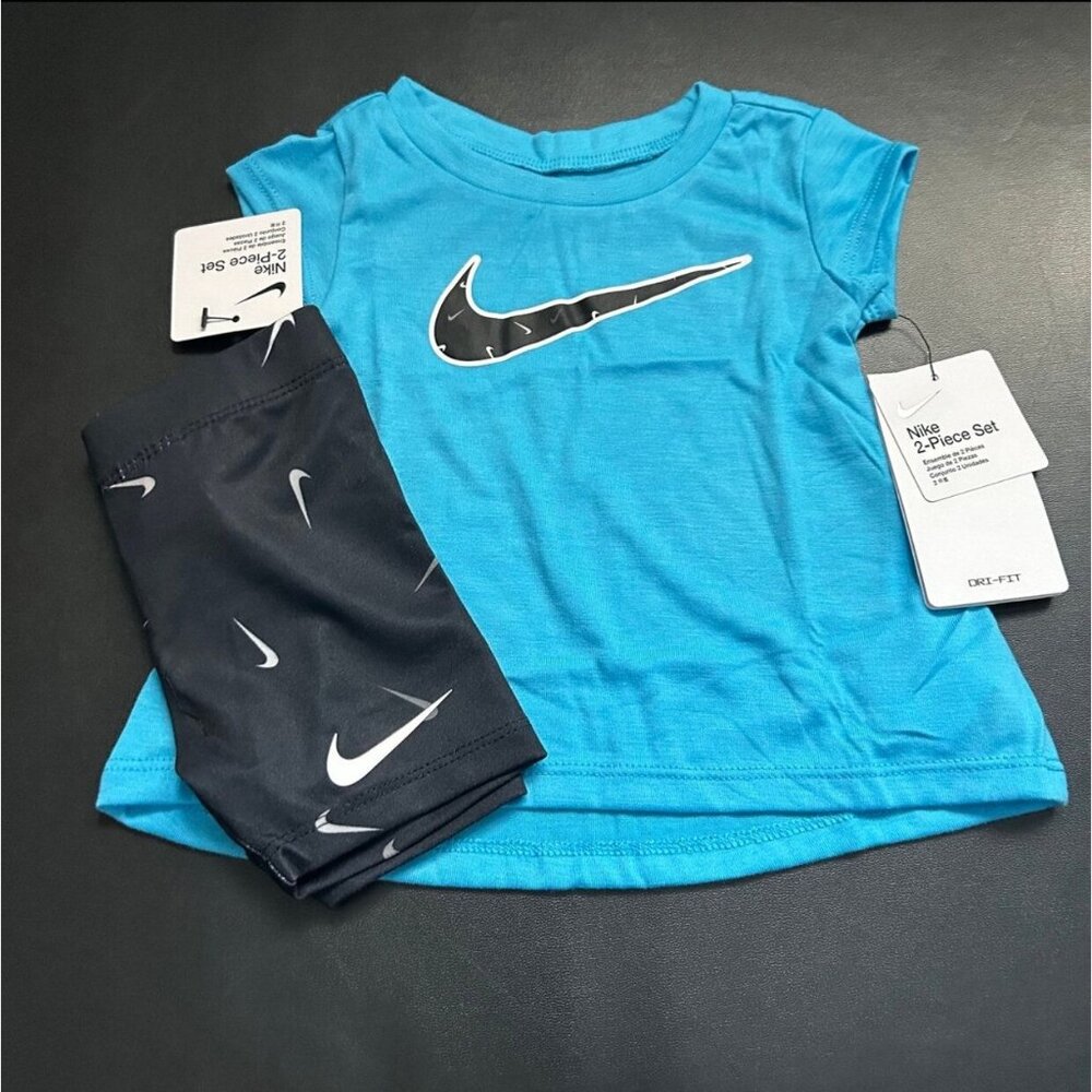 NWT Nike Bike Shorts & Tunic Set Baby Girls Size 18M